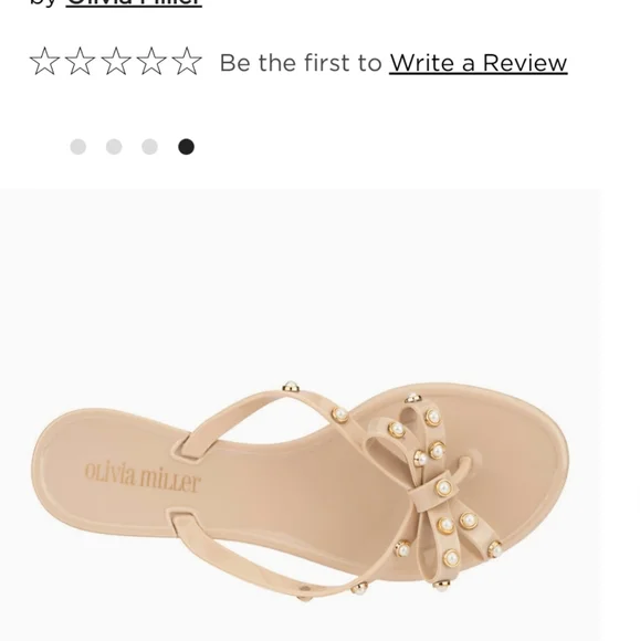 Olivia Miller Coral Bay Jelly Flip Flop Sandals Nude -8 - Picture 4 of 7